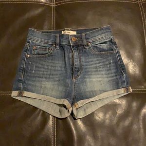 Garage High waisted Denim Stretch Shorts